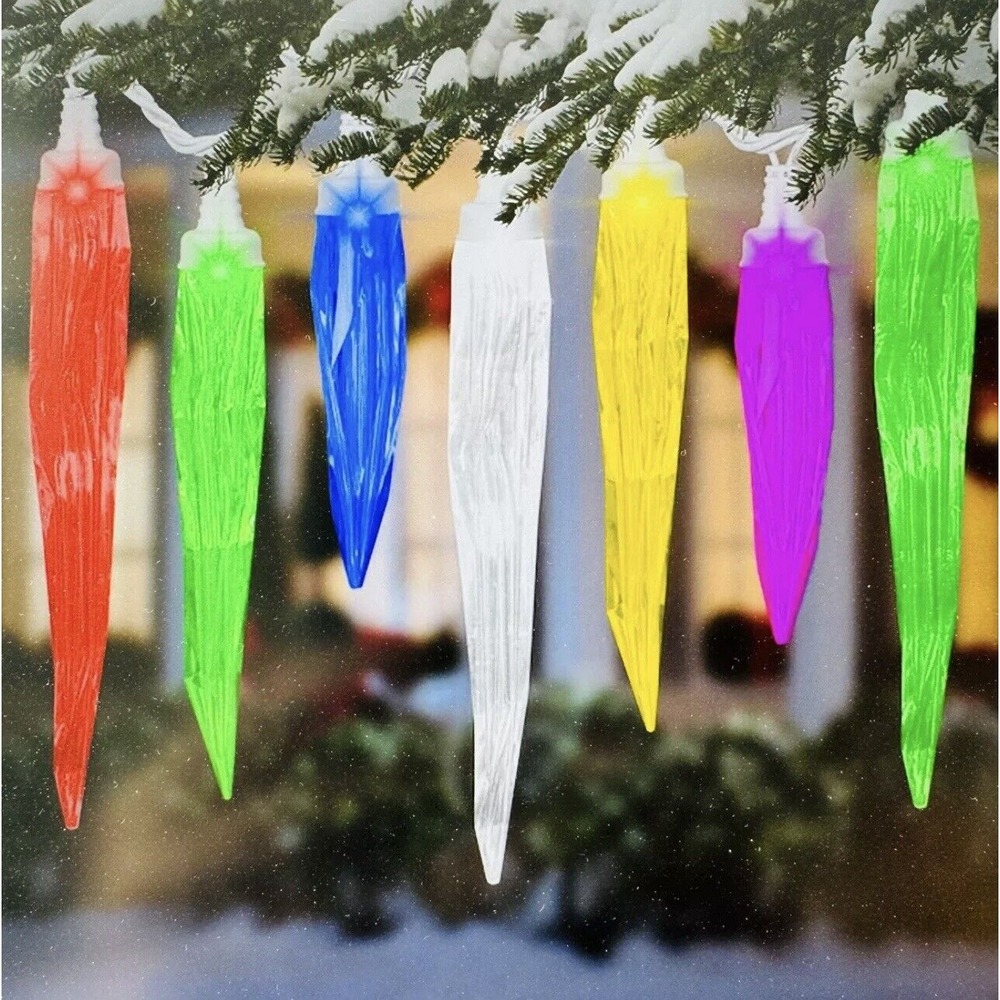Gemmy Orchestra of‎ Lights 24-Count Multi-function LED Plug-In Christmas Icicle
